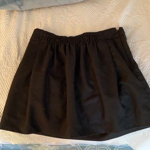 J crew black cinched skirt size 6